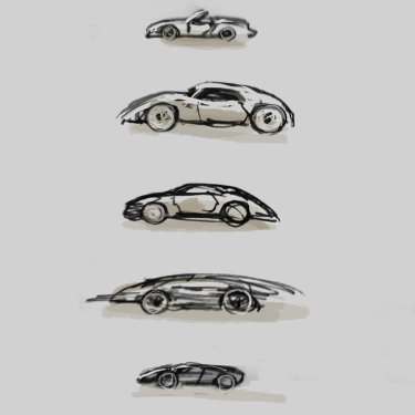2 Cars Thumbnail Sketches